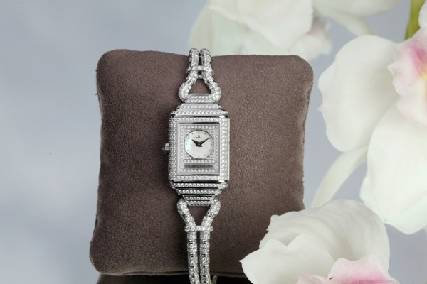 Diane Kruger And Diamond Dial Copy Jaeger-LeCoultre Reverso Cordonnet Duetto