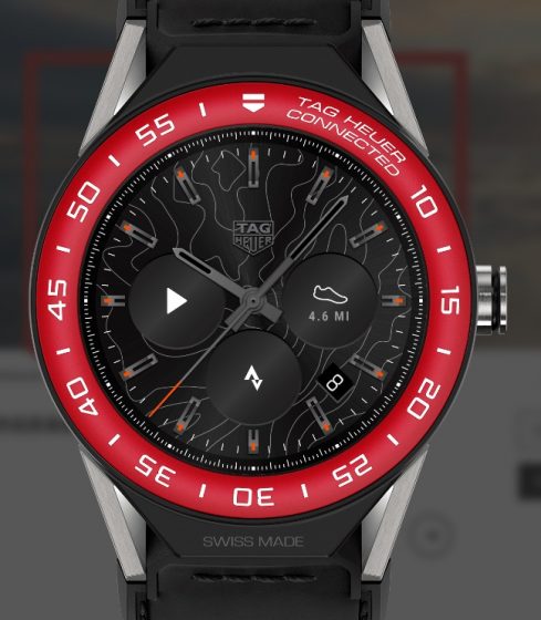 TAG Heuer Connected Fake Swiss Cheap Watches With Black Calf Straps For Sale